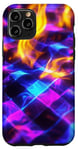 Coque pour iPhone 11 Pro Art abstrait psychédélique bleu électrique futuriste