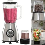 Daewoo Stainless Steel Blender Smoothie Maker Glass Jug Food Processor & Grinder