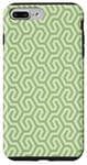 iPhone 7 Plus/8 Plus Sage Green Interlocking Geometric Line Abstract Pattern Case
