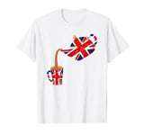 Union Jack Flag Idea For kids & British Expats With Teapot T-Shirt