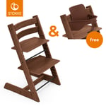 STOKKE® Tripp Trapp® Matstol Ek Varm Brun + gratis babyset Varm Brun