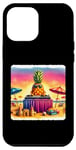 Coque pour iPhone 15 Plus Ananas Djs At Seaside Celebration. Dj Turntables colorées