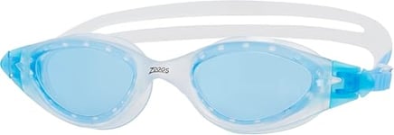 Zoggs Panorama Swim Goggles with Tinted Lenses (Clear/Blue/Tint Blue) Anti-Fog, UV Protection, Quick Adjust Strap, Wide Vision Adult Swimming Goggles