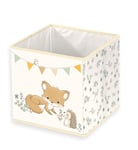 Herding babybest Boîte de Rangement Les Amis de la forêt, env. 30 x 30 x 30 cm, à poser sur une étagère ou à même le sol, 100% polypropylène, intérieur 100% papier