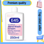 E45 Cream Hand & Body Wash 250 Ml - Dermatological Emollient Wash Cream