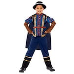 Amscan 9916111 Blue Kids Curriculum Tudor Boy Deluxe Historical Costume, 10-12 Years