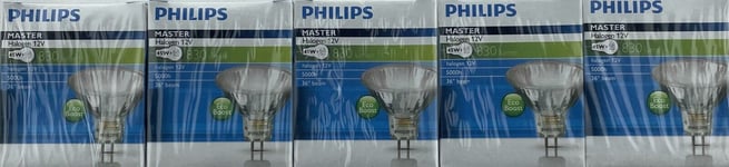 5x Philips Master Line ES ECO Boost 12V 45W Dichroic 45 W = 65/75 Watt 36º AB15