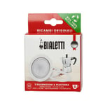 Bialetti, Rechange 3 Joints 1 Plaquette pour Moka Express & Dama 6 Tazze