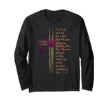 John 3:16 For God So Loved The World Bible Verse with Cross Long Sleeve T-Shirt