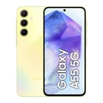 Samsung Galaxy A55 5G, Factory Unlocked Android Smartphone, 128GB, 8GB RAM, 2 day battery life, 50MP Camera, Awesome Lemon, 3 Year Manufacturer Extended Warranty (UK Version)