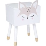 Table de Chevet Enfant "Renard" 53cm Blanc