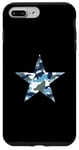 Coque pour iPhone 7 Plus/8 Plus Bleu Gris Blanc Camo Star