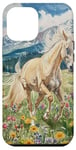 Coque pour iPhone 14 Plus Aquarelle Running Palamino Horse in Meadow