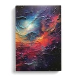 Galaxy Hard Edge Painting Art No.2 Canvas Print for Living Room Bedroom Home Office Décor, Wall Art Picture Ready to Hang, 30x20 Inch (76x50 cm)