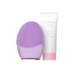 FOREO Clean Balance Luna 4 Bundle - Facial Cleansing Brush for Sensitive Skin + Luna Micro-Foam Face Cleanser 2.0, 100 ml - Firming Face Massager