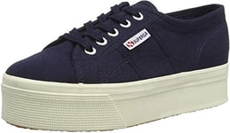 Superga Women's 2790-lamew Sneaker, Blue (933 Navy), 3.5 UK