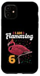 Coque pour iPhone 11 Flamant rose 6e anniversaire – I am Flamazing 6 Years