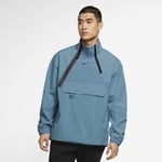 MENS NIKE TECH PACK WOVEN 1/2 ZIP JACKET SIZE L (DC6987 424) BLUE / BLACK