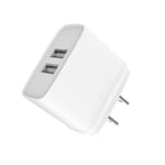 Jaym - Chargeur double Rapide 12w 2 Usb 2,4a pour Apple iPhone 16, Samsung, Android, Tablettes - Blanc pour iPad Pro, iPhone 16/15/14/13 Plus Pro Max, Galaxy S24/S23/S22, Note20,Pixel, Apple Watch - Neuf