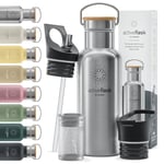 Gourde Inox Isotherme ACTIVE FLASK 1l/500ml sans BPA + Paille 3 Bouchons | Bo...