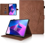 Coque Lenovo Tab M10 Plus 3rd Gen Cas De Stand De Folio De Pli Anti-Chute Soutenir Auto Wake/Sleep Étui De Protection Coque Tablette Lenovo M10 Plus 3rd Gen Brun