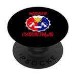 Pinoy Drapeau philippin philippin soleil Noël ange crèche PopSockets PopGrip Adhésif