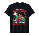 Santa's Sleigh Actually Looks Like Crane Truck Santa Driver T-Shirt