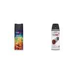 Plasti-kote 3101 400ml Super Spray Paint - Matt Black & 25001 400ml Primer - Black