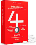 4 HER Menopause Supplements - 60 Vegan Tablets - for Hot Flushes Relief, Sweating, Restlessness and Irritability - with Red Clover, Sage Extract, Hops Extract and Selenium