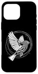 Coque pour iPhone 16 Pro Max Line Art Oiseau et Ornithologue Pin Siskin