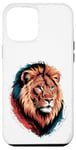 Coque pour iPhone 12 Pro Max Majestic Lion Roaring Colors Art – Graphique animé de la faune