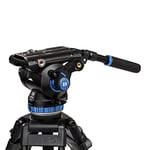 Benro S8 Pro Tête vidéo Fluide à Base Plate, 8 kg Maximum, contrepoids 8 Pas (0–7), Supports Accessoires 3/8"-16, Support de tête 3/8"-16, avec Bras panoramique (S8PRO)