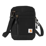 Carhartt Unisex's Nylon Duck, Water Resistant Wallet with Adjustable Crossbody Strap, Black, One Size