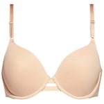 Calvin Klein Women’s Underwire T-shirt Bra, Beige (Bare), 34DD