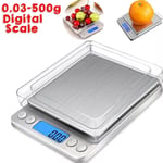 0.03g 500g Digital LCD Weighing Kitchen Pocket Scale Grams Electronic Food