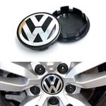 4-pack - Volkswagen VW Centrumkåpor / Hjulnav Emblem - Bil Silver Silver 56 mm