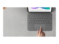 Logitech Combo Touch - Clavier et étui - avec trackpad - rétroéclairé - Apple Smart connector - QWERTZ - Allemand - gris oxford - pour Apple 11-inch iPad Pro (1ère génération, 2e génération, 3ème génération)