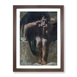 Lucifer Vol.2 By Franz Von Stuck Classic Painting Framed Wall Art Print, Ready to Hang Picture for Living Room Bedroom Home Office Décor, Walnut A3 (34 x 46 cm)