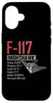 iPhone 16 American Aircraft Stealth Bomber F117 Nighthawk Case