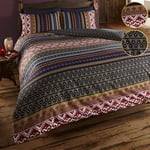 Kampala Hill Navajo Duvet Cover Set Ethnic Reversible Bedding Purple Navy Gold King