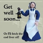 Holy Mackerel Get well soon Card Florence Nightingale