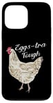 Coque pour iPhone 13 Pro Max Eggs-tra Tough Poule blanche