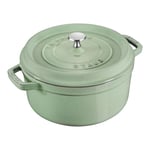 Staub La Cocotte 28 cm round Cast iron sage