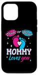 Coque pour iPhone 12/12 Pro Rose ou bleu, Mommy Loves You, fête de révélation du sexe