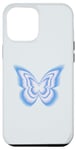 iPhone 14 Pro Max Retro Blue Butterfly Case