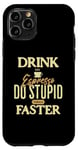 Coque pour iPhone 11 Pro Buvez du café expresso et faites des choses stupides plus rapidement