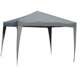 Gazebo Tonnelle de jardin tente de récéption barnum Gris 3x3 m en Acier