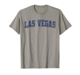 Las Vegas NV Varsity Style Sin City Outline Blue Grunge T-Shirt