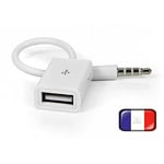 Wooshshop® Adaptateur Sync 3.5mm Male AUX Audio Plug Jack Vers USB 2.0 Femmelle