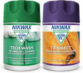 Nikwax TECH WASH & TX.DIRECT Twin Pack, Clean and Proof, Cleaning and Value Pack